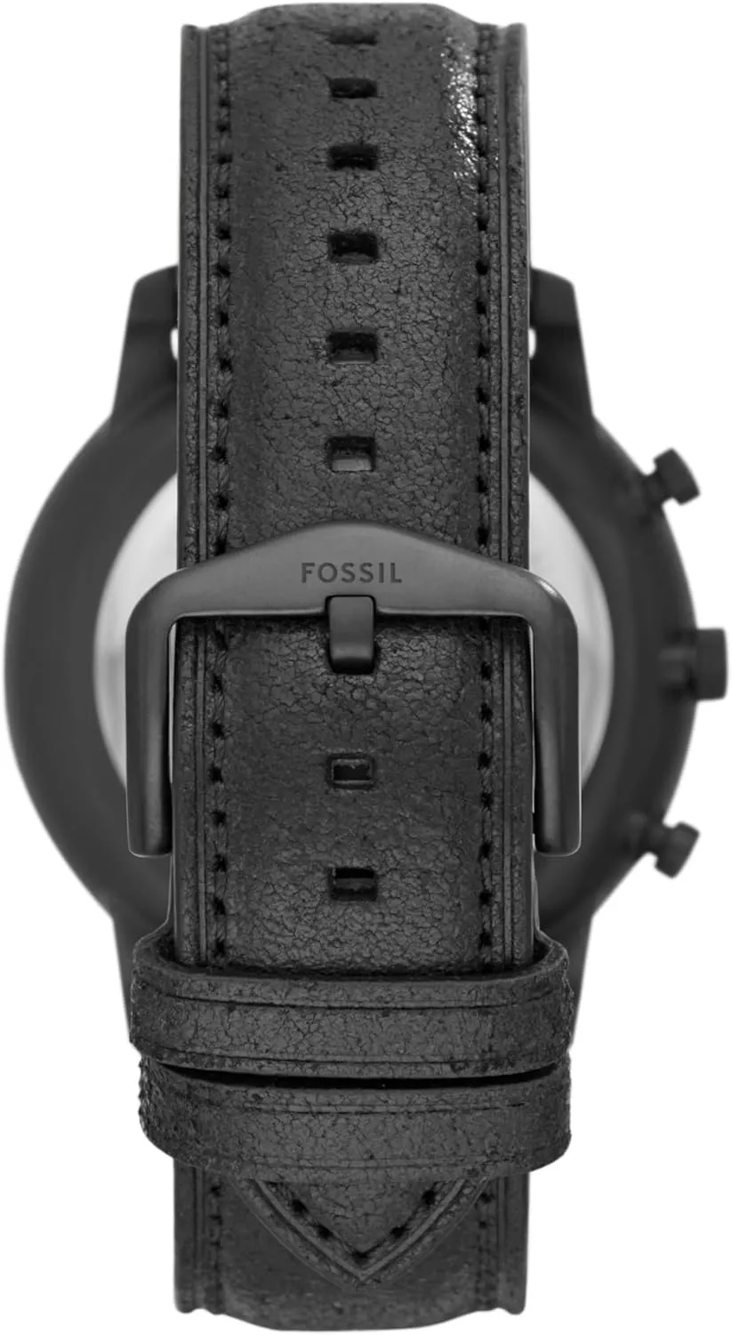 unpublished and Leather Chronograph Watch Fossil Men's Neutra Quartz Stainless Steel 