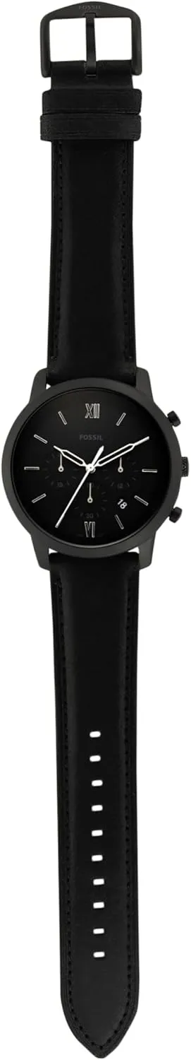 unpublished and Leather Chronograph Watch Fossil Men's Neutra Quartz Stainless Steel 