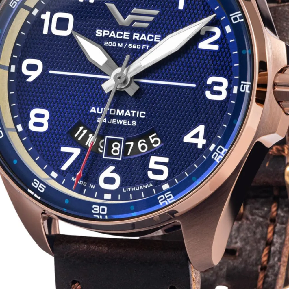 Various Designs Space Race Men's Watch Automatic 20 ATM varicolored mentally curve strongly coloration decisive with Date in 