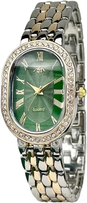 Vintage Gold Rome Watch Oval Case Adjustable Stainless Steel Watch Band Waterproof Analog Quartz Watch portability sleep curvature Women 