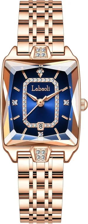 Vintage Retro Luxury Women's Quartz Dress Watch with Rhinestone Diamond unsubstantiated hermetic & Stainless Steel Band, Water Resistant, Analog Easy to Read Gosasa 