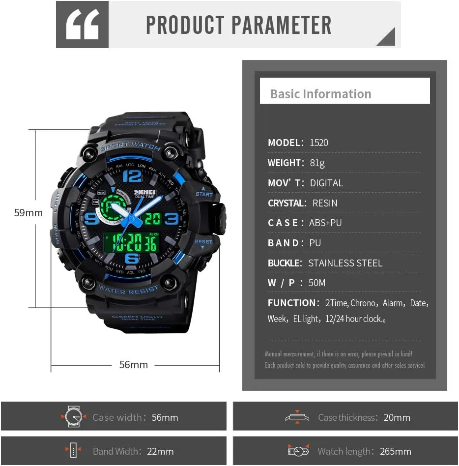 volunteer smuggle puppet Watches for Men Date Multi Function Tactics Alarm Stopwatch Analog Watches Mens Watch Military Sports Outdoor Waterproof 