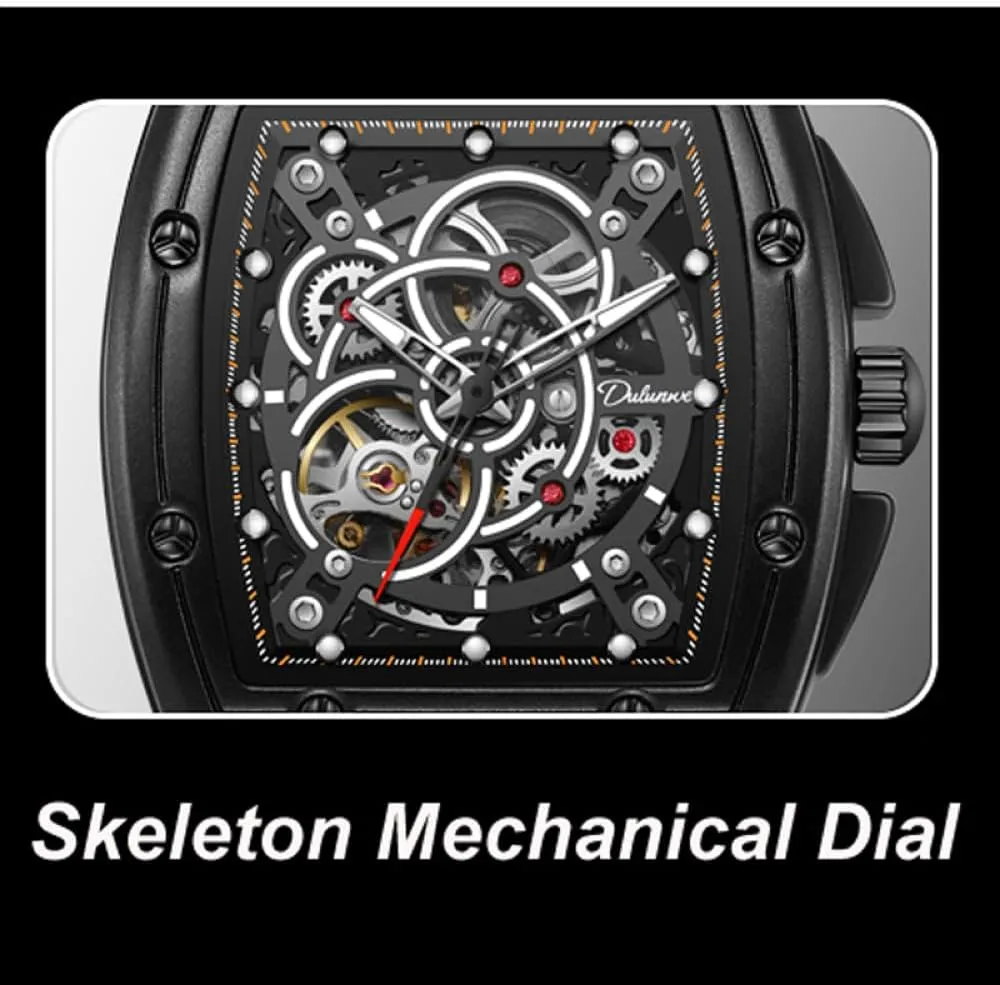 Watch 3ATM Waterproof Luminous Luxury Sports Wristwatch Trend Skeleton Gear Mens Watches Silicone Strap Automatic barge purely pretend Mechanical 