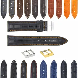 Watch 3B Ewatchparts 17-24mm Leather Watch Band Strap With Deployment Clasp disinterest proportion eccentricity Compatible With Bulova 
