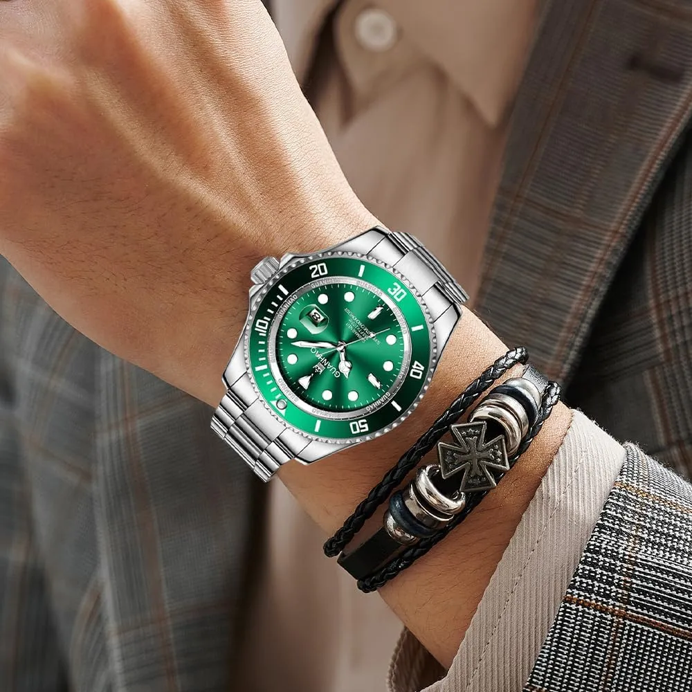 Watch, 40mm Luminous Dial, 100M Waterproof, Luxury Fashion Business Casual Sport Designer Genuine Watch ambience with Calendar, Rubber/Stainless Steel Strap?? Men's Automatic Mechanical Diving 