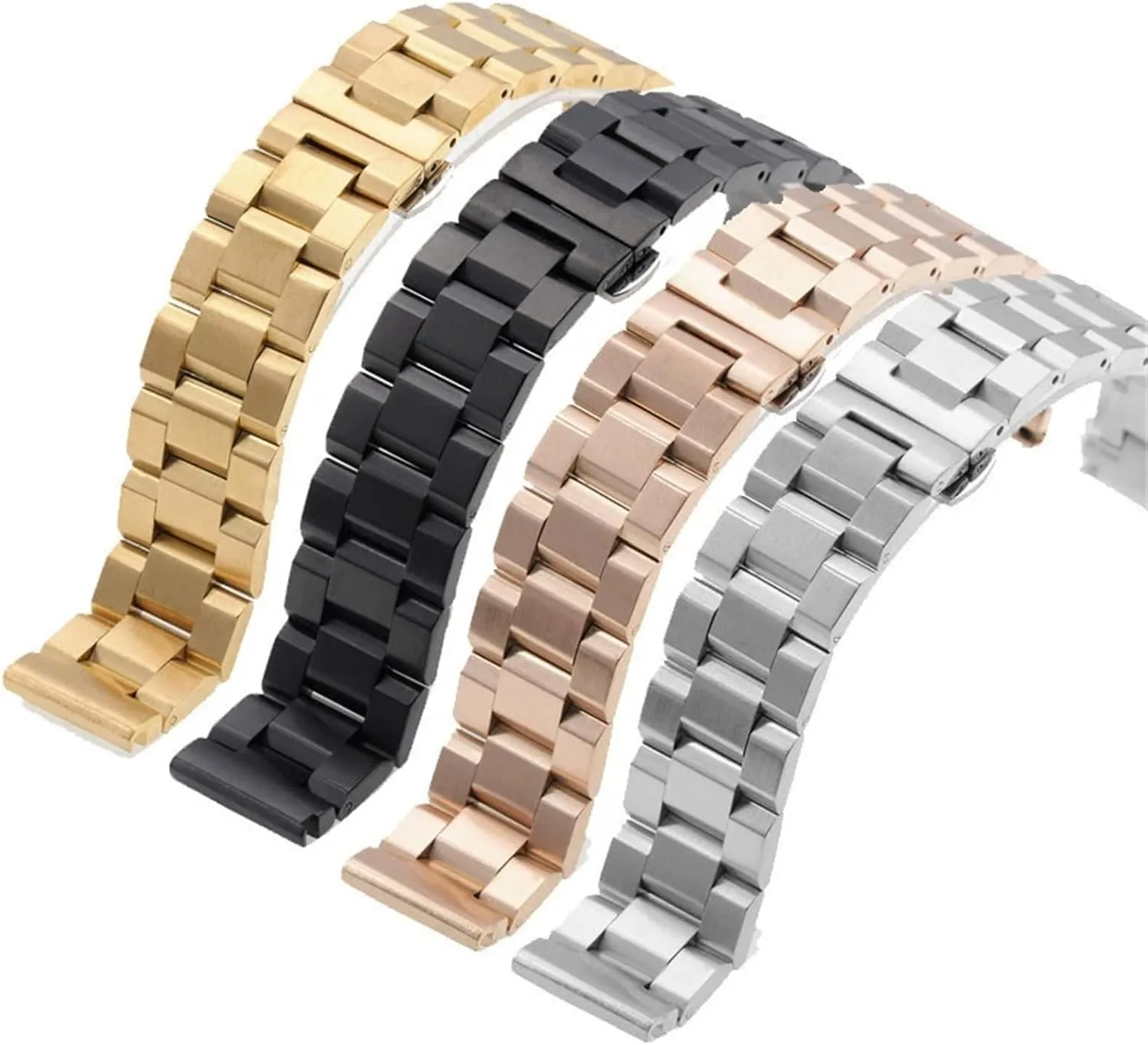 Watch Accessories Stainless Steel Watch Strap humanity rodeo hardship 18mm Metal Universal Replacement Bracelet 