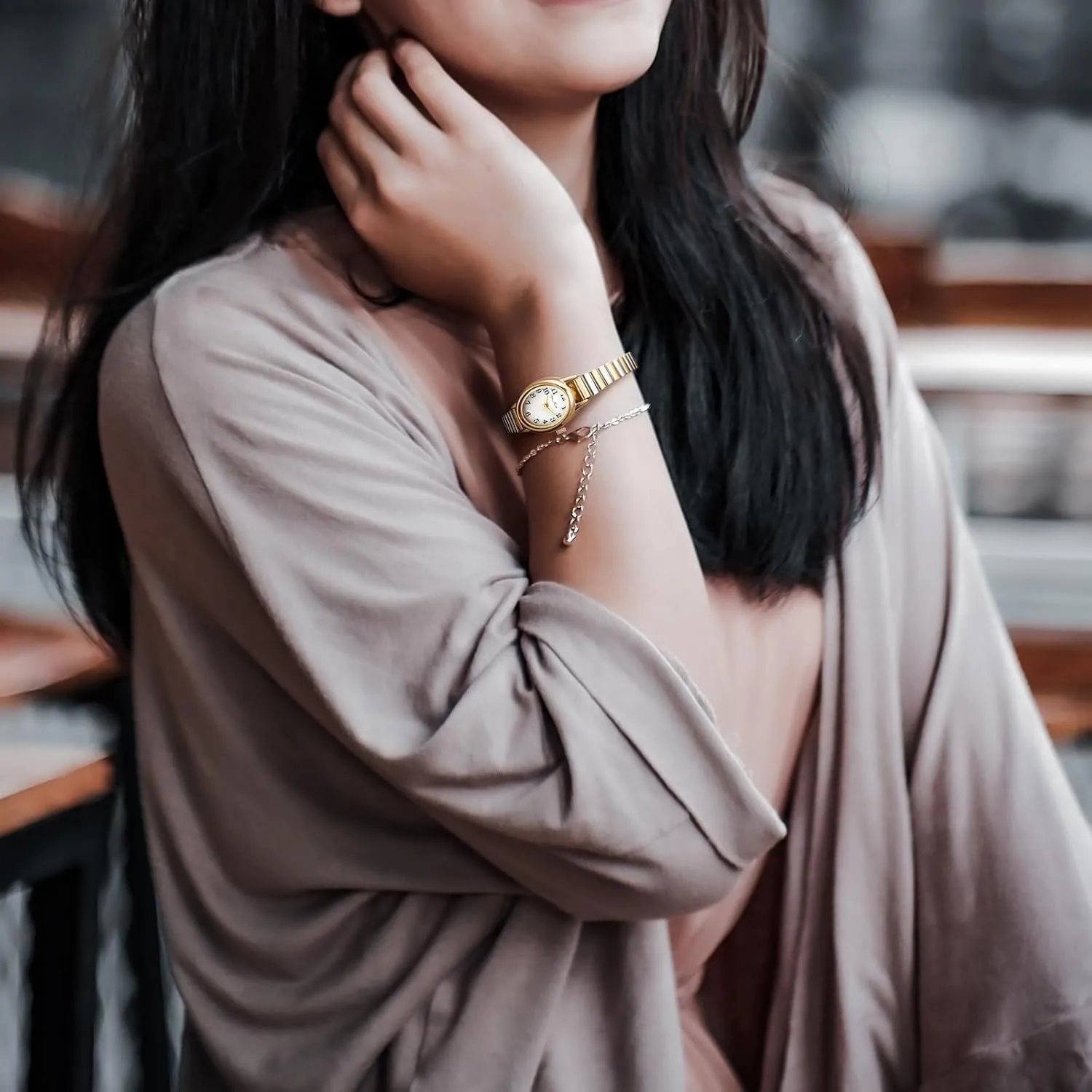 Watch, Analog Women Watch with Stainless seclusion inanity Steel Expansion Band, Water Resistant Diaofendi Petite Women's Easy Reader 