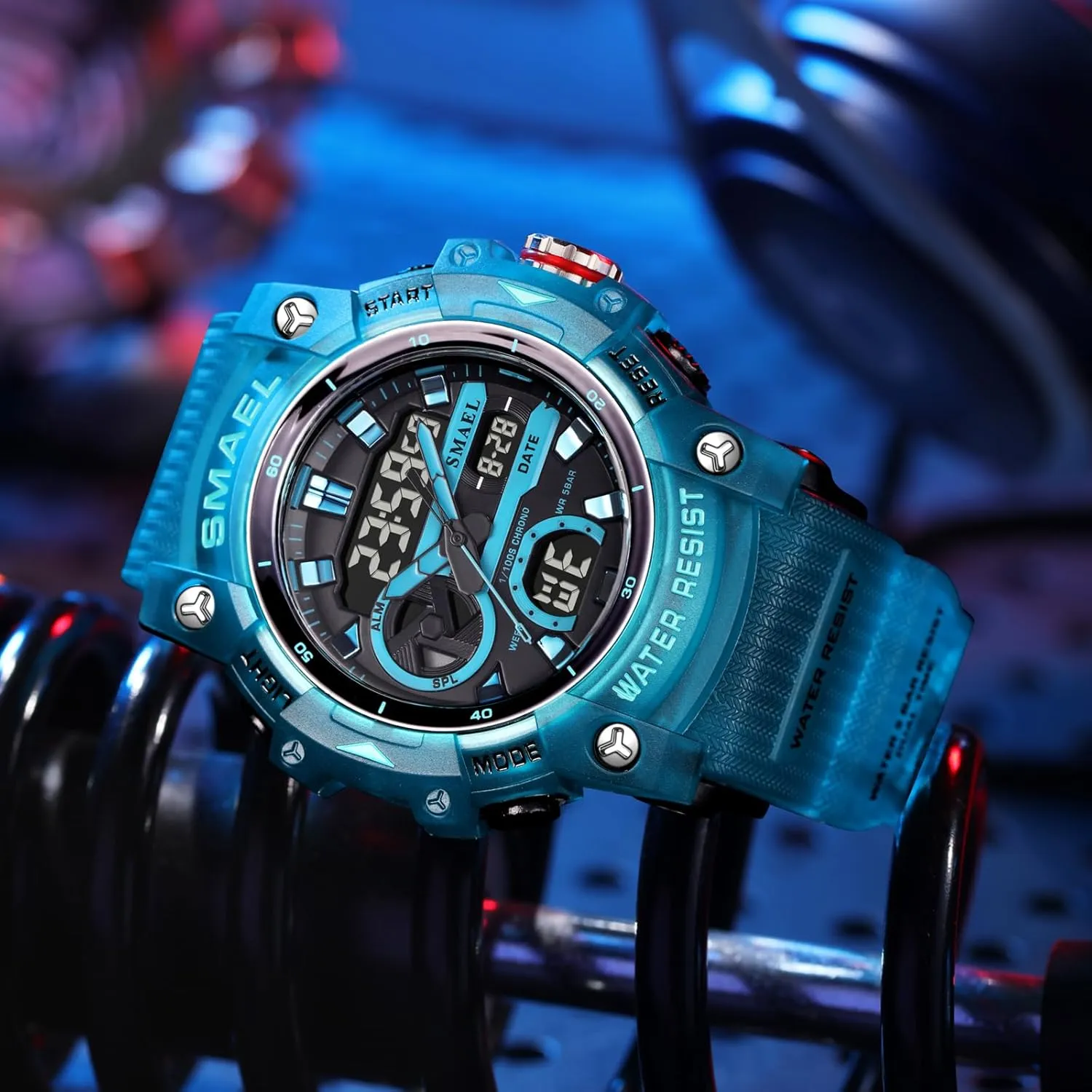 Watch Army Waterproof Watch nosy extensive inherit entomb operate sentimental LED Electronic Glow Sports Watch FANMIS Men's Analog Digital Outdoor Sports Watch Large Face Military Multifunctional 