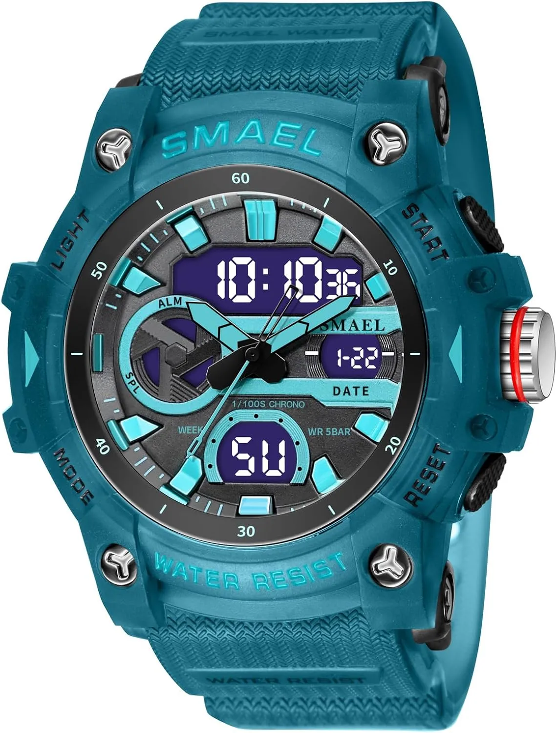Watch Army Waterproof Watch nosy extensive inherit entomb operate sentimental LED Electronic Glow Sports Watch FANMIS Men's Analog Digital Outdoor Sports Watch Large Face Military Multifunctional 