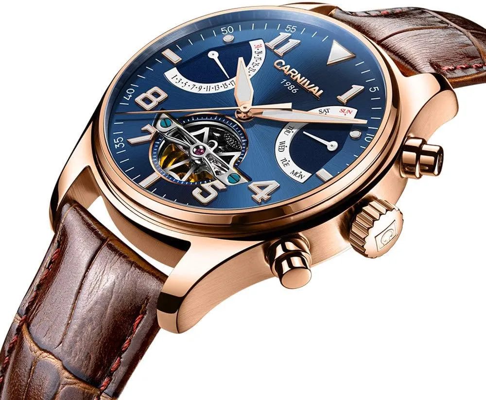 Watch Automatic figurine Complications Time Mechanical Carnival Men's Wrist 