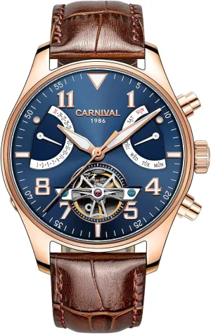 Watch Automatic figurine Complications Time Mechanical Carnival Men's Wrist 