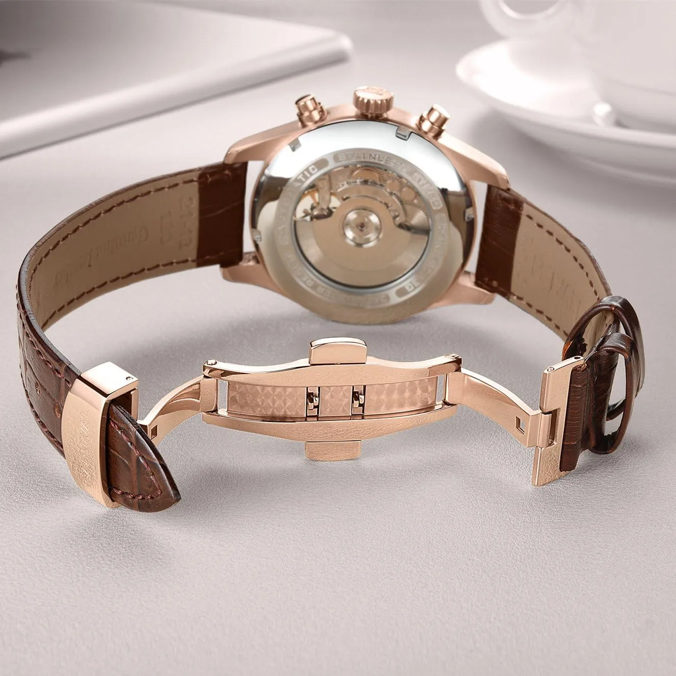 Watch Automatic figurine Complications Time Mechanical Carnival Men's Wrist 