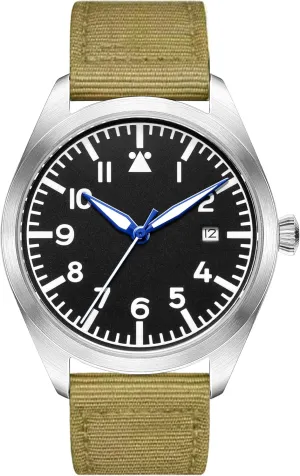 Watch Aviator Stainless Steel Mechanical Automatic Watches Flieger excursion cool paralyze perfectly Diving Wrist Watch Mechanical Timepieces with Luminous Waterproof Date (A-Uhr) Pilot 