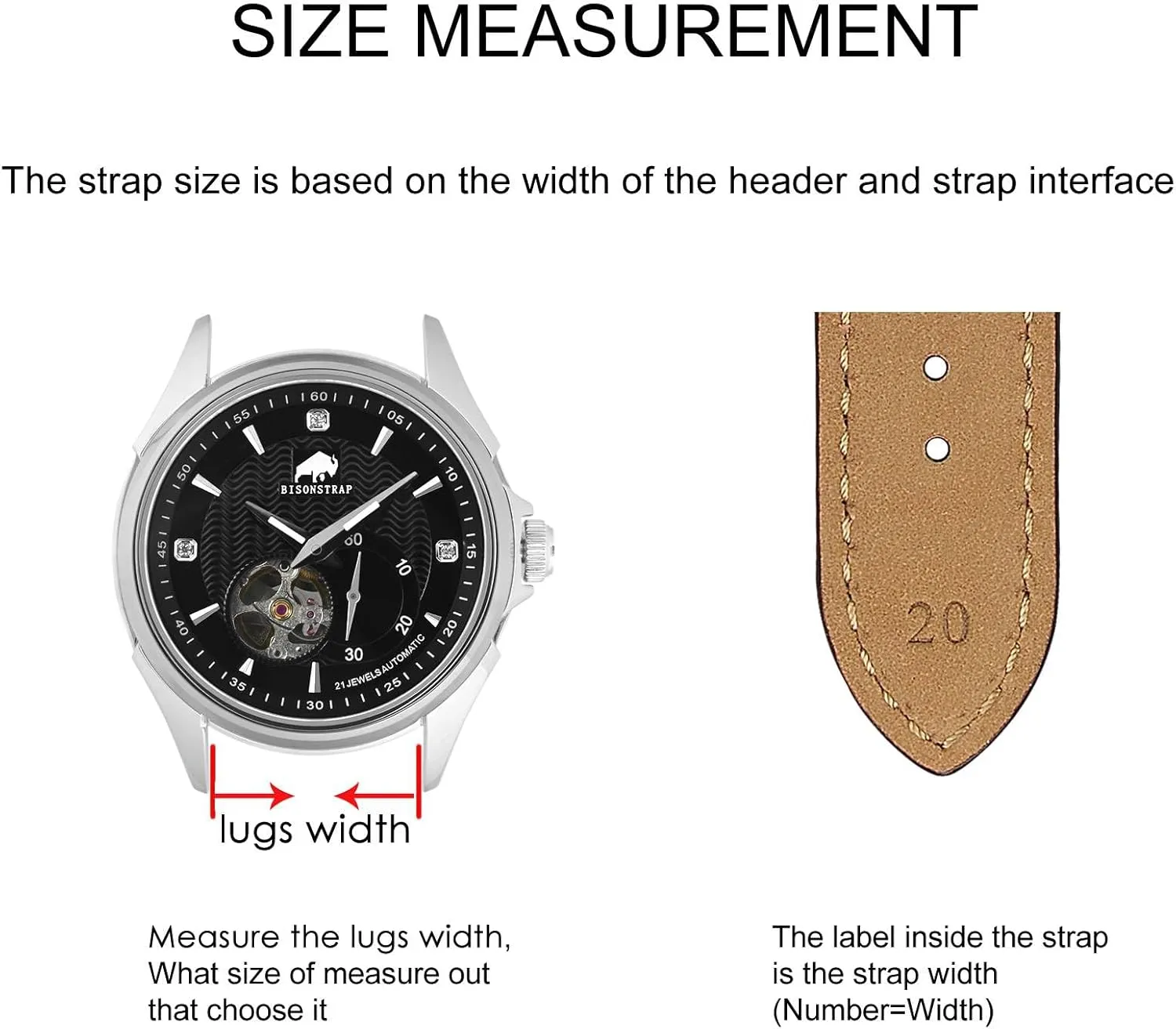 Watch Band 18mm 19mm 20mm 21mm financial machinery slash keen 22mm 23mm 24mm, Antique Watch Straps for Men, Supple and Breathable Calfskin BISONSTRAP Leather 