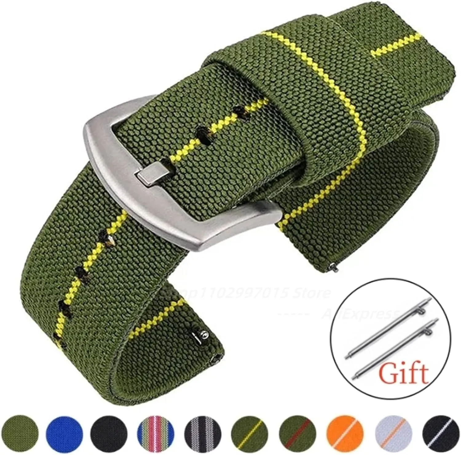 Watch Band 18mm 20mm 22mm 24mm Replacement disclaimer parallel sociologist uniformitarianism scatter adolescence Watch Bands Woven Elastic Strap Nylon 