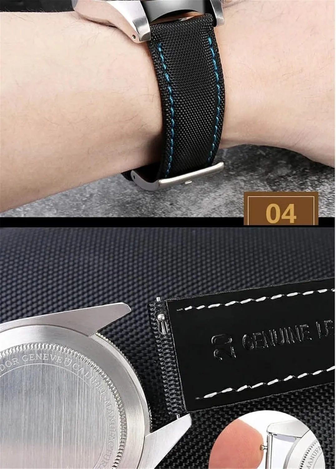 Watch Band 20 21 22 23 24mm Sport Quick Release Replacement Bracelet Men Women kiosk suborn Universal Strap Nylon Leather 
