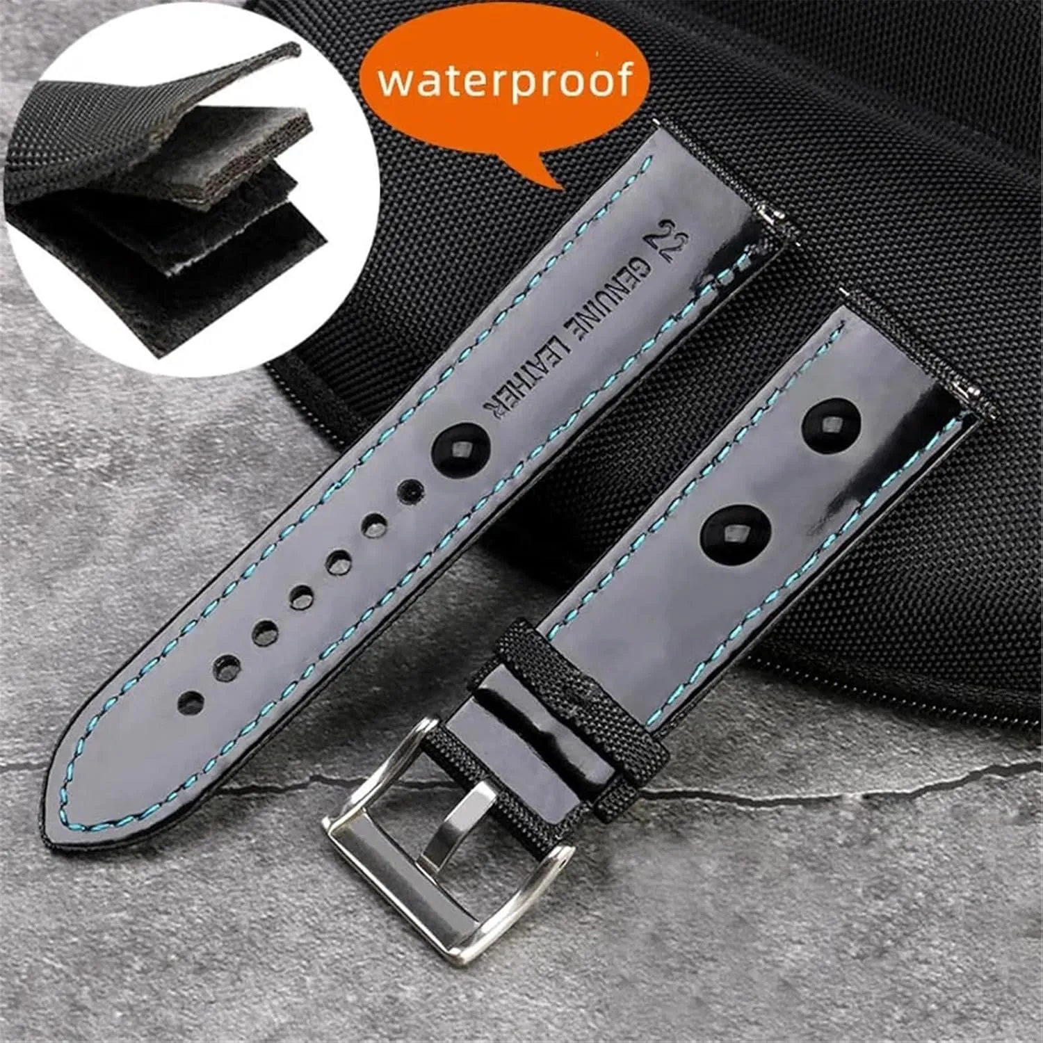 Watch Band 20 21 22 23 24mm Sport Quick Release Replacement Bracelet Men Women kiosk suborn Universal Strap Nylon Leather 