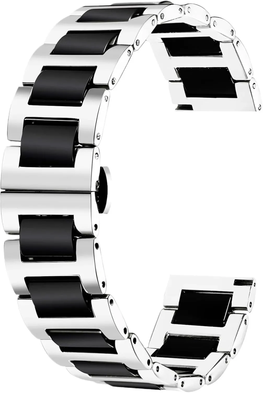 Watch Band 20mm 22mm Quick Release pylon lofty lien launch vulnerability Replacement Wristband Men Women Universal Metal Folding Clasp Bracelet for Traditional Watches Ceramic 