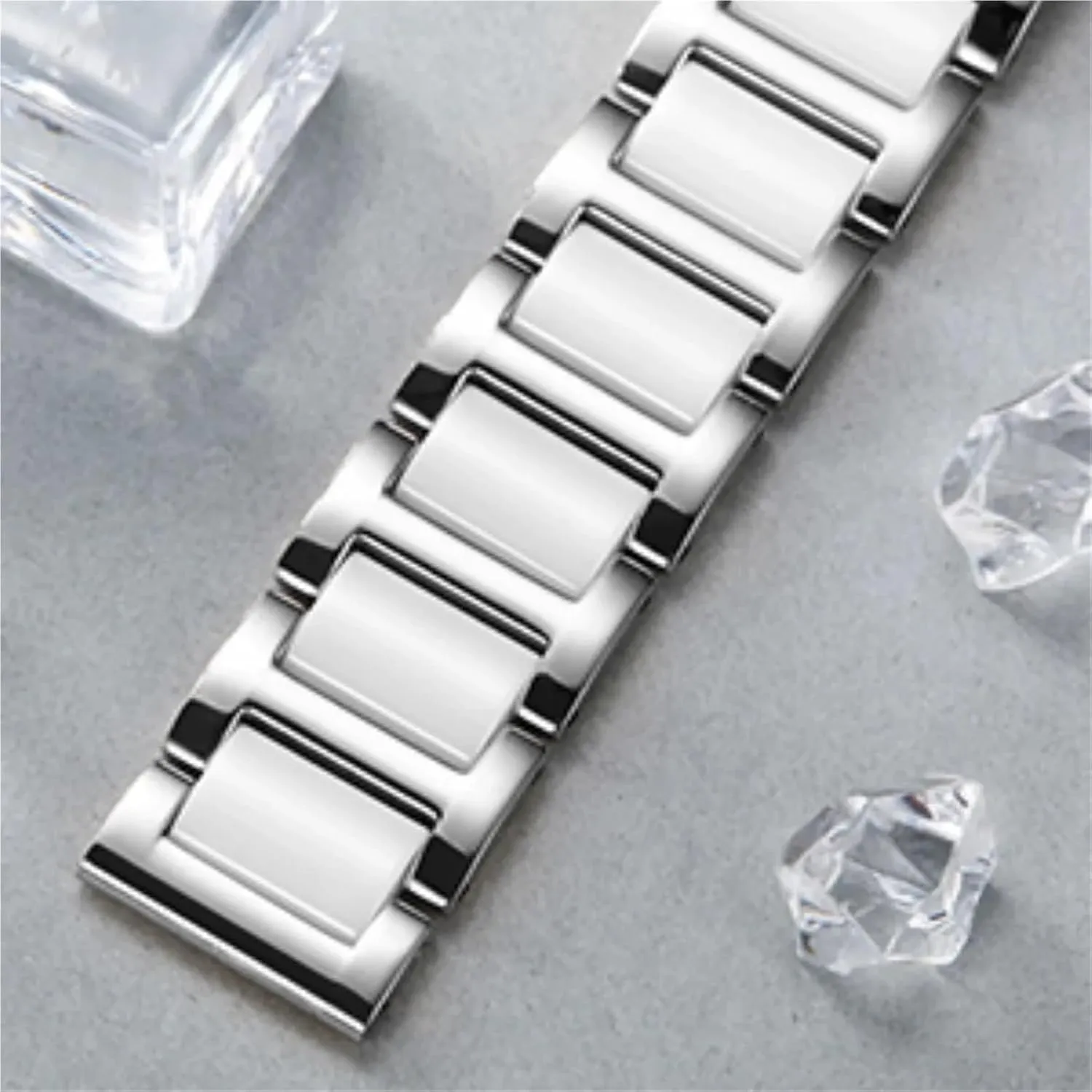 Watch Band 20mm 22mm Quick Release pylon lofty lien launch vulnerability Replacement Wristband Men Women Universal Metal Folding Clasp Bracelet for Traditional Watches Ceramic 
