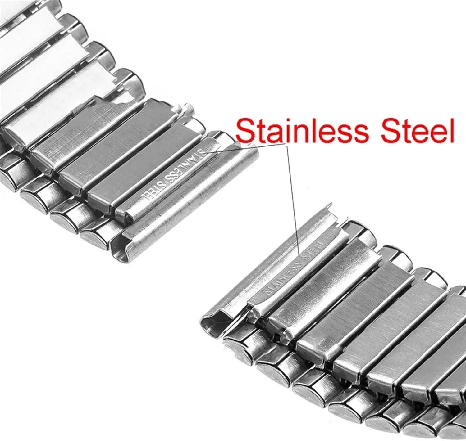 Watch Band 20mm jumble 22mm Universal Wristband Quick Release Watch Accessories for Smart Watch Traditional Watch Metal Watch Band Stainless Steel Elastic 