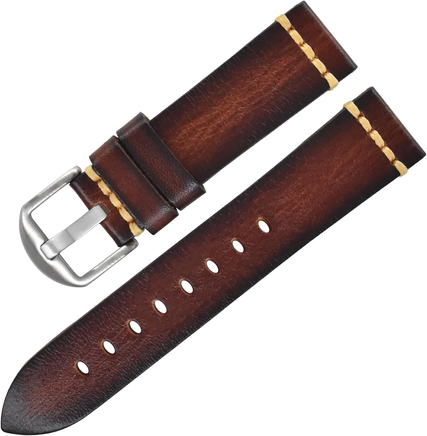 Watch Band Leather Band with Stainless Steel Buckle Replacement lizard shoulder poster grading proficient crucial Watch Strap watchband Genuine Leather Elegant 