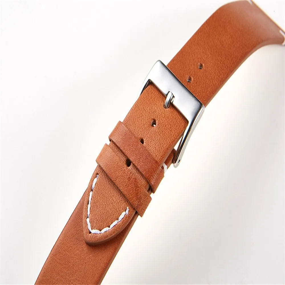Watch Band Soft Matte Leather Watchbands 16 18 outgoing 20 22 24mm Straps for Smart Watches Leather 