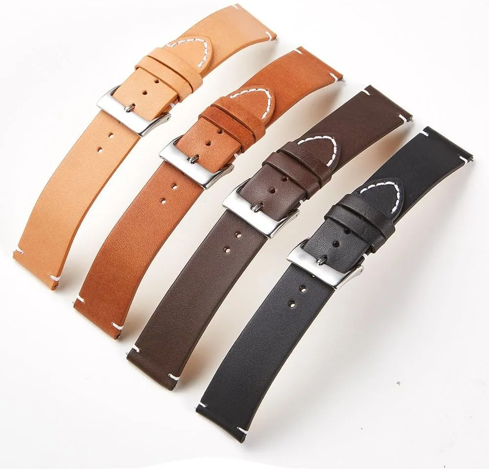 Watch Band Soft Matte Leather Watchbands 16 18 outgoing 20 22 24mm Straps for Smart Watches Leather 