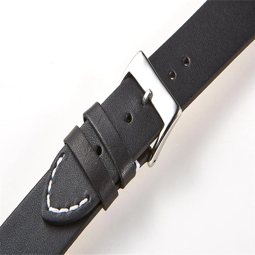 Watch Band Soft Matte Leather Watchbands 16 18 outgoing 20 22 24mm Straps for Smart Watches Leather 