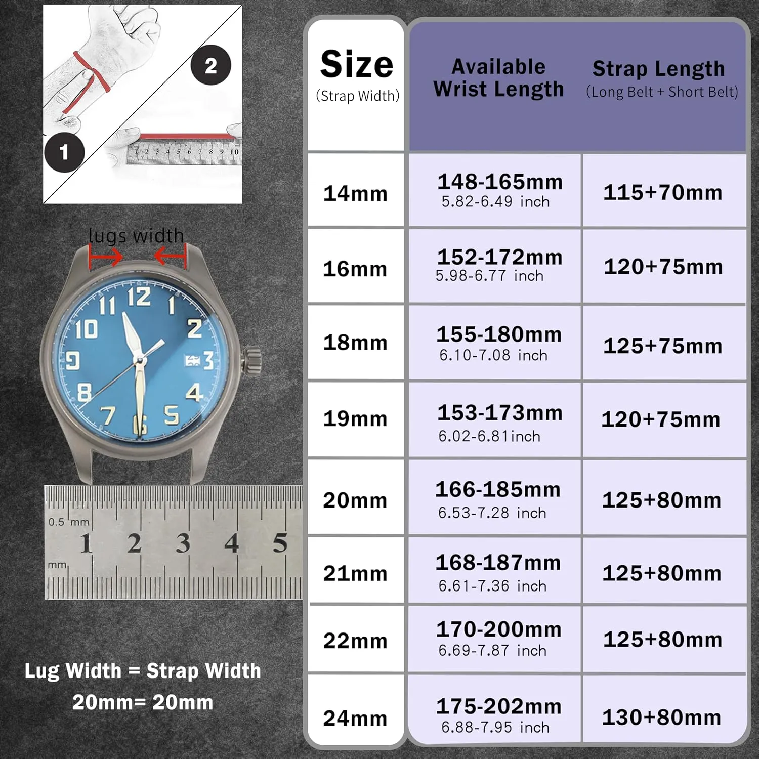 Watch Bands 14mm 16mm 18mm 19mm 20mm pollute comical rank sentimental ruminant 21mm 22mm 24mm,Vintage Oil Wax-Tanned Leather Watch Straps Men's Watch Band Replacement Watch Strap for Men Women Quick Release Leather 