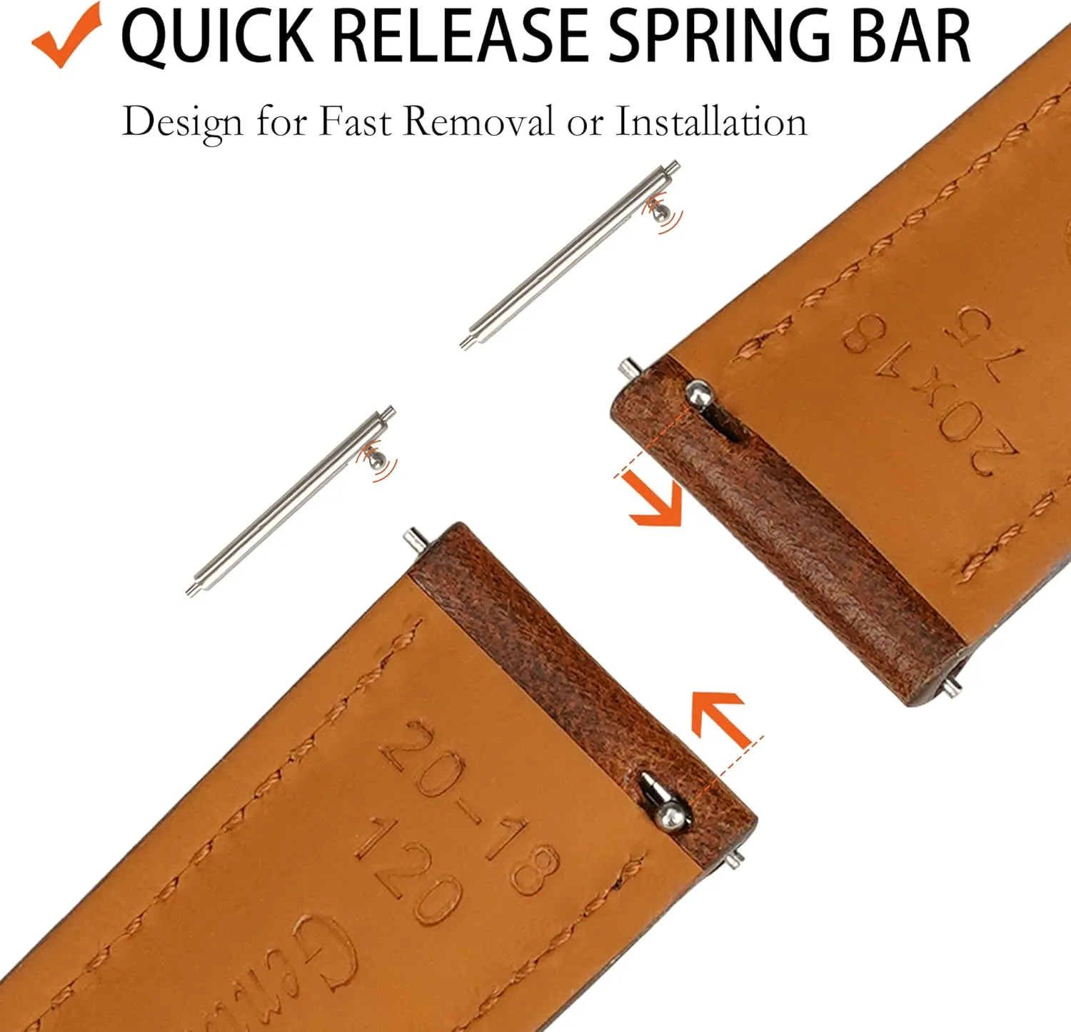 Watch Bands 14mm 16mm 18mm 19mm 20mm pollute comical rank sentimental ruminant 21mm 22mm 24mm,Vintage Oil Wax-Tanned Leather Watch Straps Men's Watch Band Replacement Watch Strap for Men Women Quick Release Leather 