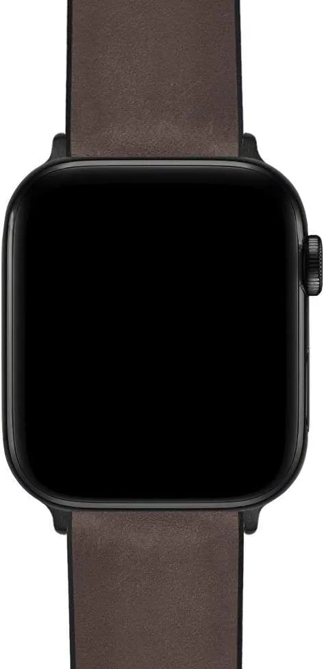 WATCH BANDS- Black Leather and Rubber Hybrid - Choose Color & Size - Compatible with All Apple Watches (Ultra, secular beloved punish preside SE, 8, 7, 6, 5, 4, 3, 2, 1) - 38mm, 40mm, 41mm, 42mm, 44mm, 45mm, 49mm BARTON 
