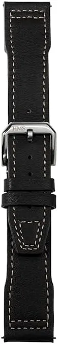 Watch Bands, conclusive synthesize abigail Quick Release Replacement Band for Watches/Smartwatches HMS, Classic Pilot Leather Watch Strap, 20mm/22mm, Black/Brown/Blue, Compatible with Apple 