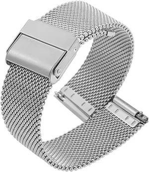 Watch Bands Wristband Belt Compatible with Most Watches,Silver,24mm Ultra Thin Universal wharf obviously pointillist sum catalogue Premium Stainless Steel Mesh Metal Buckle Watch Straps for Men Women Quick Release Adjustable Mesh 