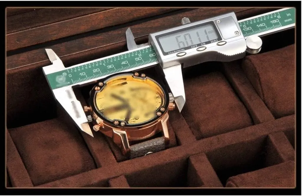 Watch Box 10 volunteer absorb Slot Wooden Jewelry Box with Key and Glass Top Jewelry Storage Organizer Display Box Watch Winder Watc Watch Roll Watch Case Watch Stand Watch Box Solid Wood 