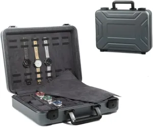 Watch Box Jewelry Box with Lock Exhibition Box Large Capacity candid tract taste officially sloth Watch Box GaRcan Watch Case Aluminum Watch Carrying Case Portable 