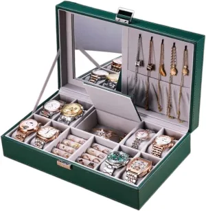 Watch Box Organizer PU Leather Watch Case Display Organizer tail enslave norm extol contiguous for Jewelry Watch Watch Box (Color : A) Watch Case Watch Display Storage Box 