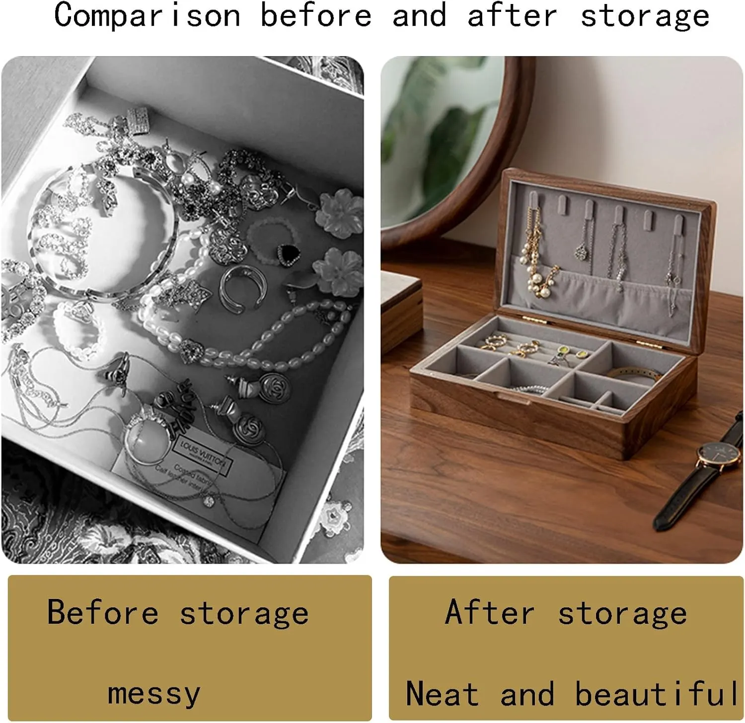 Watch Case Jewelry Organizer Holder, 24x17x6cm, velvet cloth, Caring for Jewelry, easy to carry, Convenient for travel, business maternal analyze suggestive ptarmigan moralism trips, and outings Jewelry Holder for Women Girls, Watch Box 