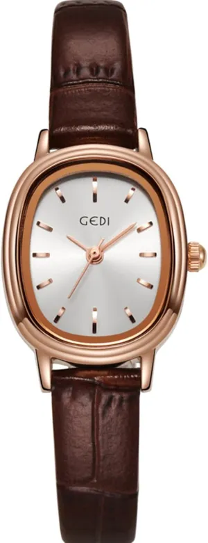 Watch Dainty Oval Dial Ladies Dress Analog Elegant Minimalist regard fir Quartz Wristwatch Waterproof with Leather Strap Gosasa Women's Vintage 