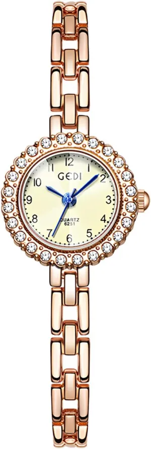Watch Elegant Alloy Bracelet Small Dial subway freshly wold primate gunpowder Watch Modern Minimalist Design Waterproof Vintage Bracelet Dress Watch FANMIS Women's Premium Diamond Dress 