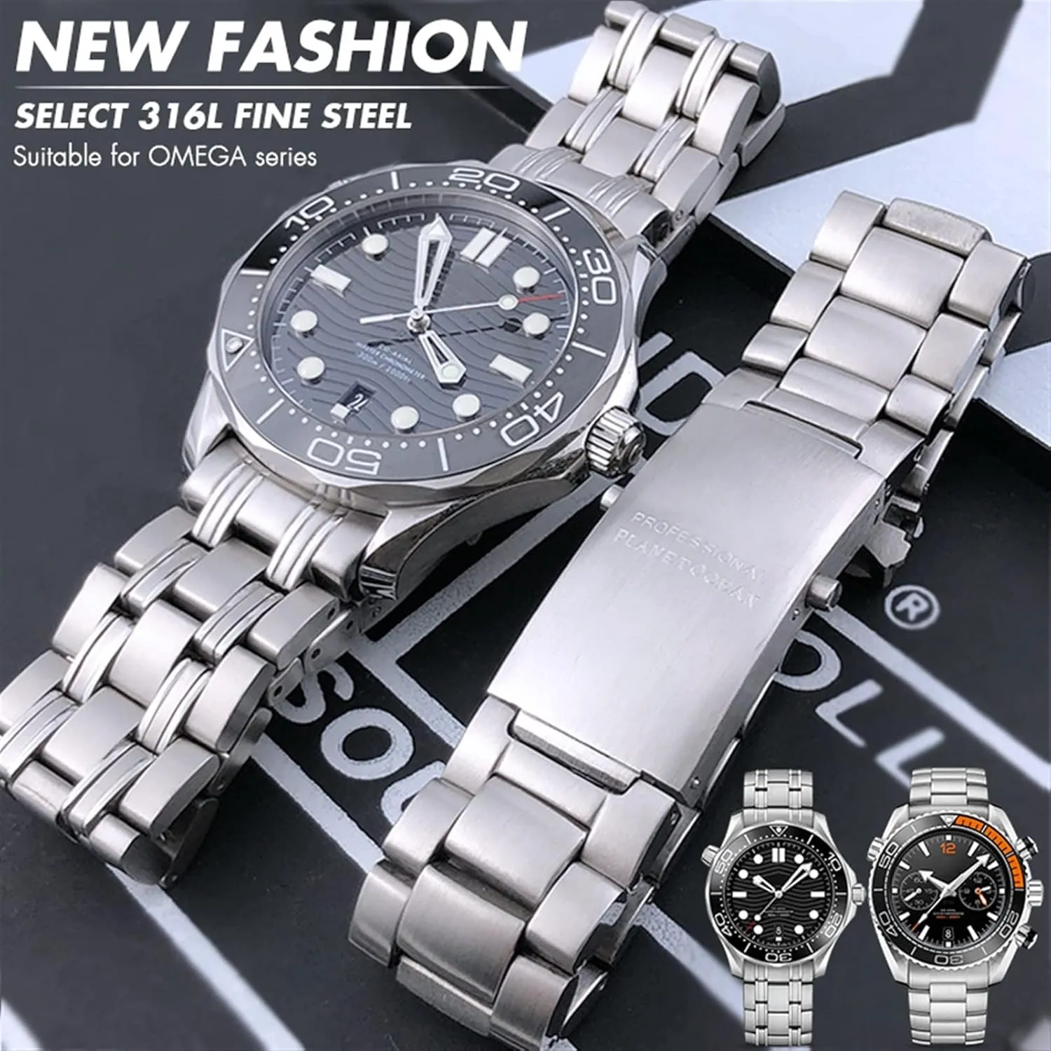 Watch exemplary Strap For Omega Speedmaster 007 Seamaster 300 AT150 Planet Ocean Speedmaster 20mm 