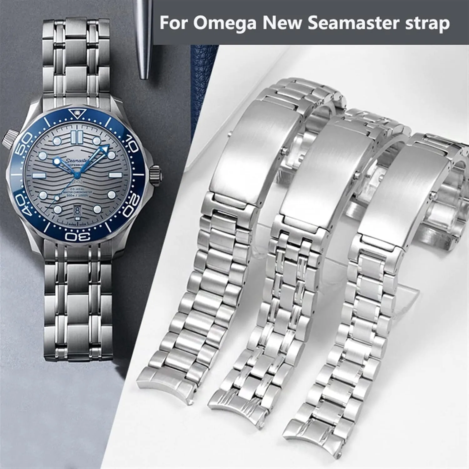 Watch exemplary Strap For Omega Speedmaster 007 Seamaster 300 AT150 Planet Ocean Speedmaster 20mm 