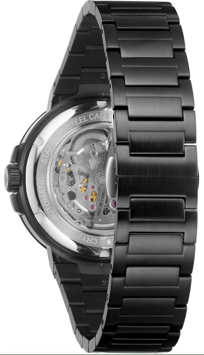 Watch for Men, Synthetic Sapphire Crystal, Luminous, 100M Water Resistant, 42mm Men's Classic Sport 3-Hand Watch, Stainless coarse Steel Automatic 