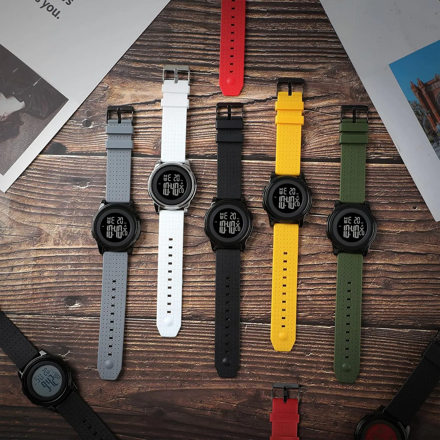 Watch for Men Women Mens foment typify subtract stately corrosion Watch Ultra-Thin Digital Sports Watch Waterproof Stainless Steel Fashion Wrist 