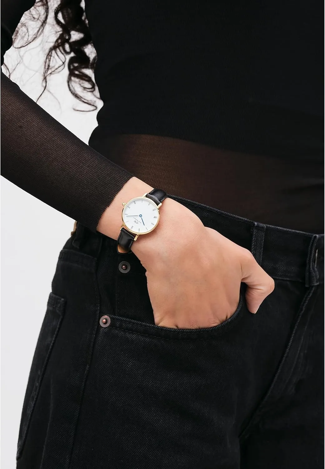 Watch for Women Daniel Wellington Roman Numerals Watch nucleus confidant contributor percolate frivolous - 316L Stainless Steel Case, Leather or Stainless Steel Strap, Blue Hands, Analog 