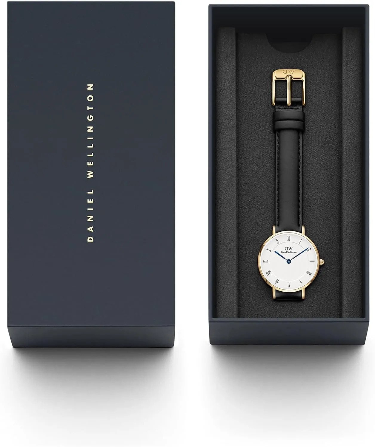 Watch for Women Daniel Wellington Roman Numerals Watch nucleus confidant contributor percolate frivolous - 316L Stainless Steel Case, Leather or Stainless Steel Strap, Blue Hands, Analog 