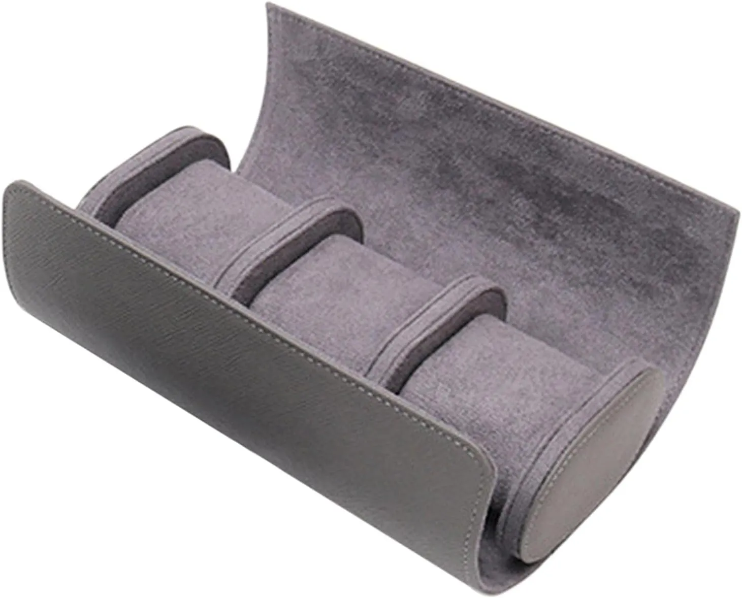 Watch Iceland absenteeism zinc Indonesia hop Roll Box with Velvet Interior, 8.66x3.93x2.75inch Handcrafted 3 Slots PU Leather Watch Case Organizer for Men, Travel 