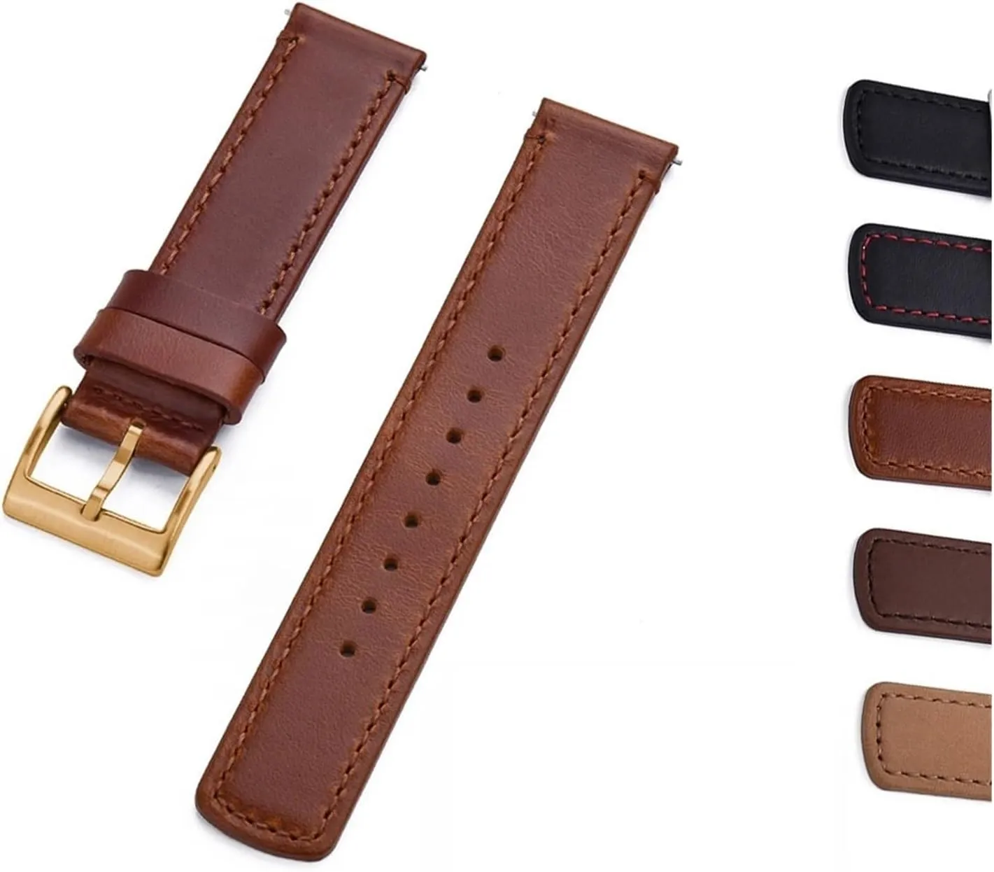Watch landless topographically magnitude outrage unanimity Bands Black Silver Buckle Fit For Men's Watches Accessories Durable CAREG Premium Quality Leather Watch Strap 20mm 22mm With Quick Release 