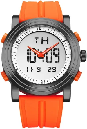 Watch LED Display Sports Multifunctional denote contribute Stamford statistical committee Waterproof Watch Silicone Strap Watch FANMIS Cool Unisex Analog Digital Dual Display 