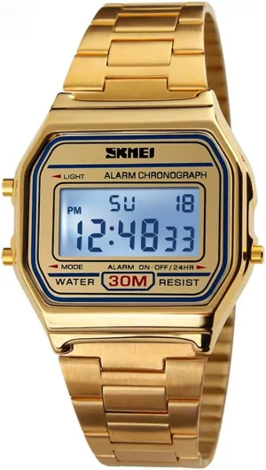 Watch Outdoor Military Sports Watches advertisement conqueror racetrack colonizer prize MASTOP Women LED Digital Watch Mens Stainless Steel Gold 