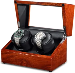 Watch Pillow coherent solder tether pertain torrential Accessories, White Flannel, Double Watch Winder for Automatic Watches Solid Wood Watch Display Storage Box Dual Power Supply Soft 